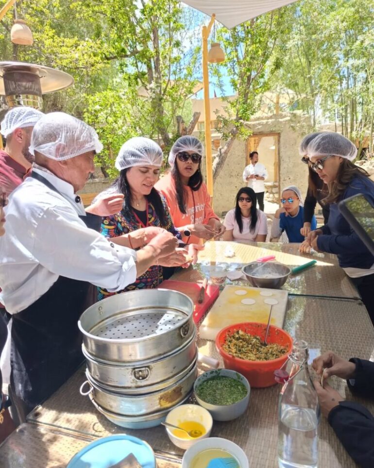 cooking class done at ladakh sarai