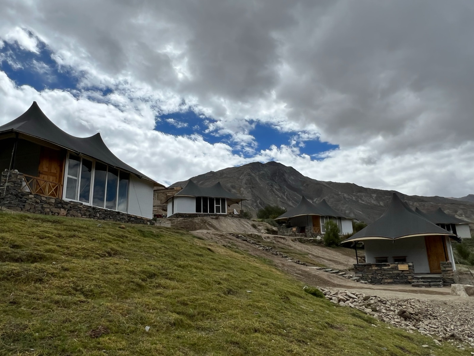 view of tar mountain sari tents
