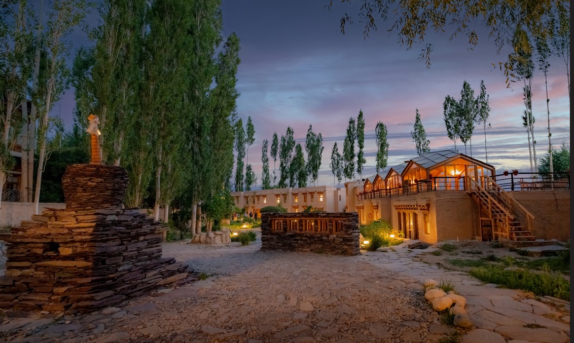 Luxury stay in Ladakh view from gate