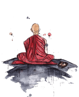monk meditating monk meditating